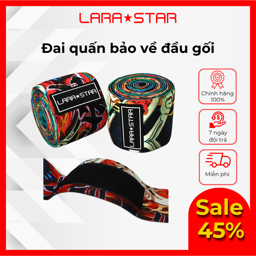  LS0347 - BĂNG QUẤN BÁO VỆ ĐẦU GỐI HỖ TRỢ SQUAT 