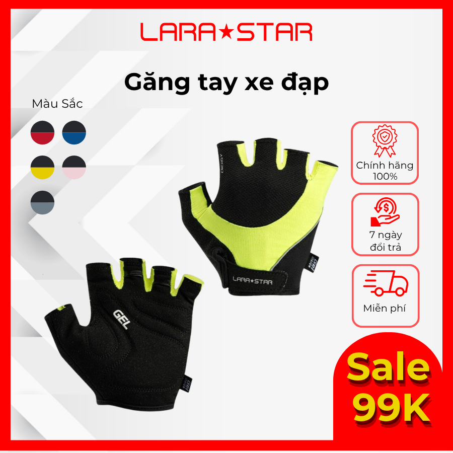  LS0740 - GĂNG TAY ĐẠP XE, TẬP GYM CÓ GEL CHỐNG SỐC 