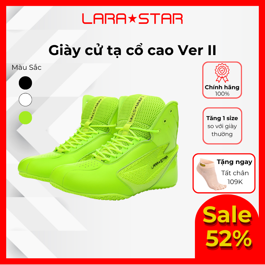  LS1082 - GIÀY TẬP SQUAT, CỬ TẠ CỔ CAO SIÊU BÁM SÀN VER II 
