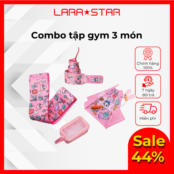  LS0023 - SET TẬP GYM 3 MÓN: ĐAI QUẤN CỔ TAY - DÂY KHÁNG LỰC - KHĂN TẮM 