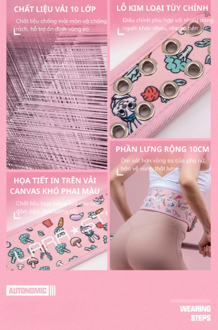  LS0881 - ĐAI LƯNG TẬP GYM NỮ 