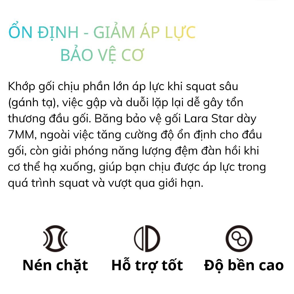  LS0330 - BĂNG BẢO VỆ ĐẦU GỐI (7MM) DÙNG CHO TẬP LUYỆN SQUAT, NÂNG TẠ, GYM 