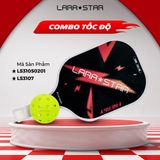  Combo Vợt + Bóng Pickleball Lara Star siêu nhẹ 220G, sợi thủy tinh/carbon dày 11-16mm 