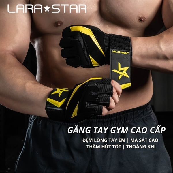  LS0738 - GĂNG TAY TẬP GYM CÓ SILICON CHỐNG TRƯỢT 