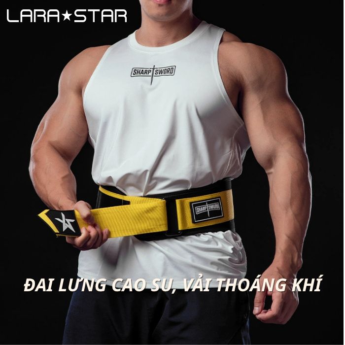  LS0878 - ĐAI LƯNG TẬP GYM CAO SU CHO NGƯỜI MỚI 