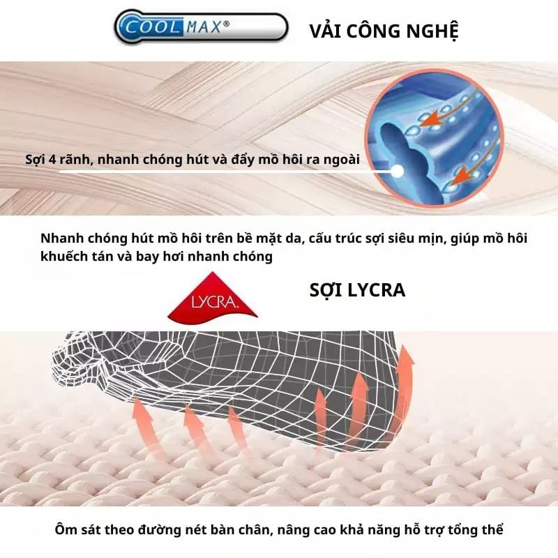  LS0028 - TẤT THỂ THAO CỔ THẤP 5 NGÓN 