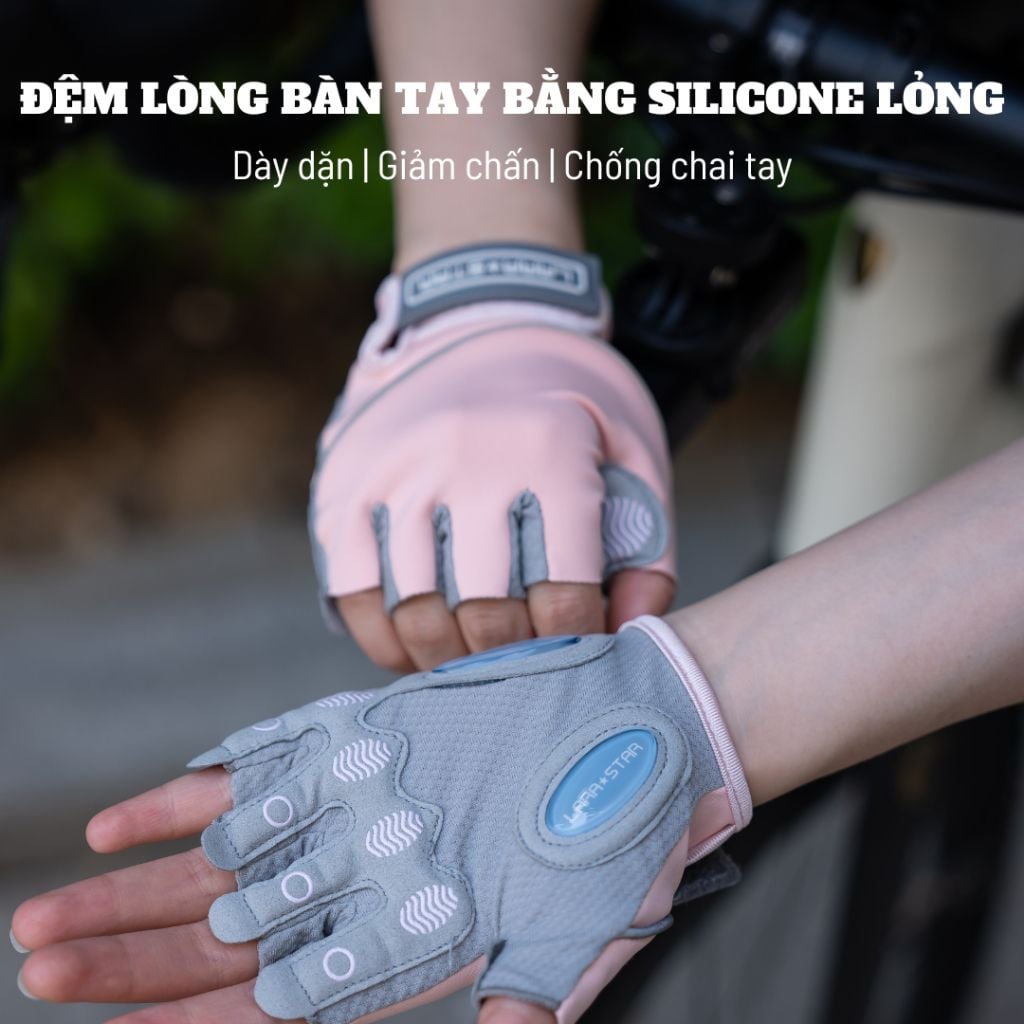  LS0711 - GĂNG TAY TẬP GYM CHỐNG TRƯỢT 