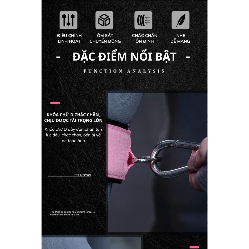  LS1170 - DÂY ĐAI TẬP MÔNG ĐÙI CHUYÊN NGHIỆP 