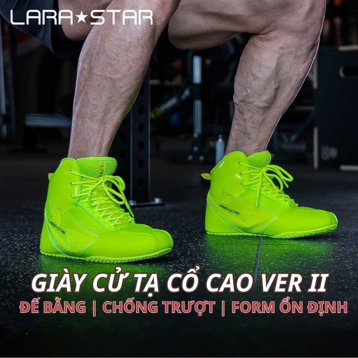  LS1082 - GIÀY TẬP SQUAT, CỬ TẠ CỔ CAO SIÊU BÁM SÀN VER II 