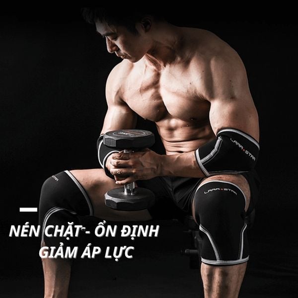  LS0330 - BĂNG BẢO VỆ ĐẦU GỐI (7MM) DÙNG CHO TẬP LUYỆN SQUAT, NÂNG TẠ, GYM 