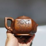  Ấm Trà gốm Tử Sa khắc Thần Tài BKCECN-10259 