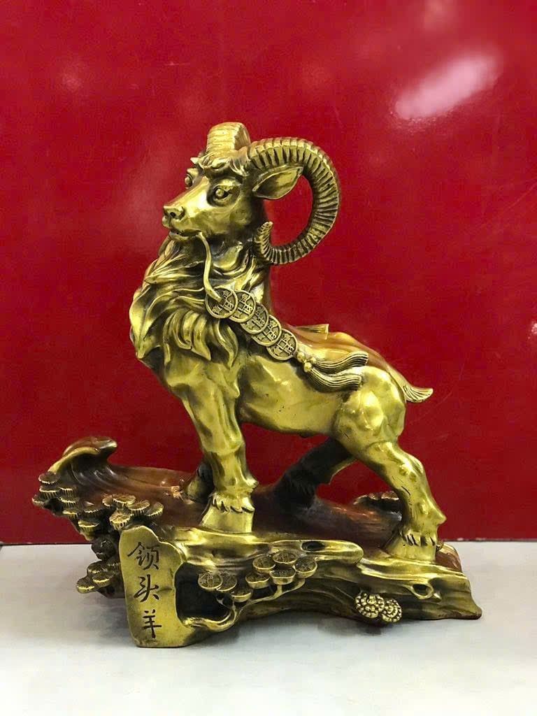  Tượng dê đồng trang trí phòng thủy BKMECN-9712 