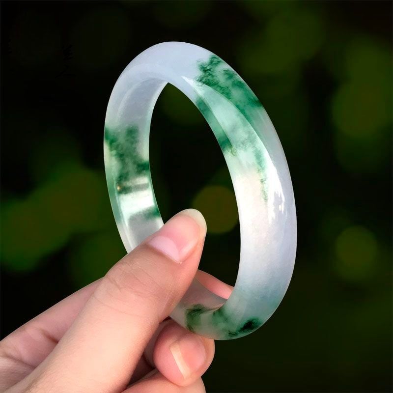  VÒNG NGỌC PHỈ THÚY BĂNG CHỦNG PHIÊU HOA TỰ NHIÊN 