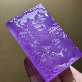  MẶT DÂY TRUYỀN  NGỌC TÍM VIOLET – ĐIÊU KHẮC SƠN THỦY TINH XẢO BKJECN-9501 
