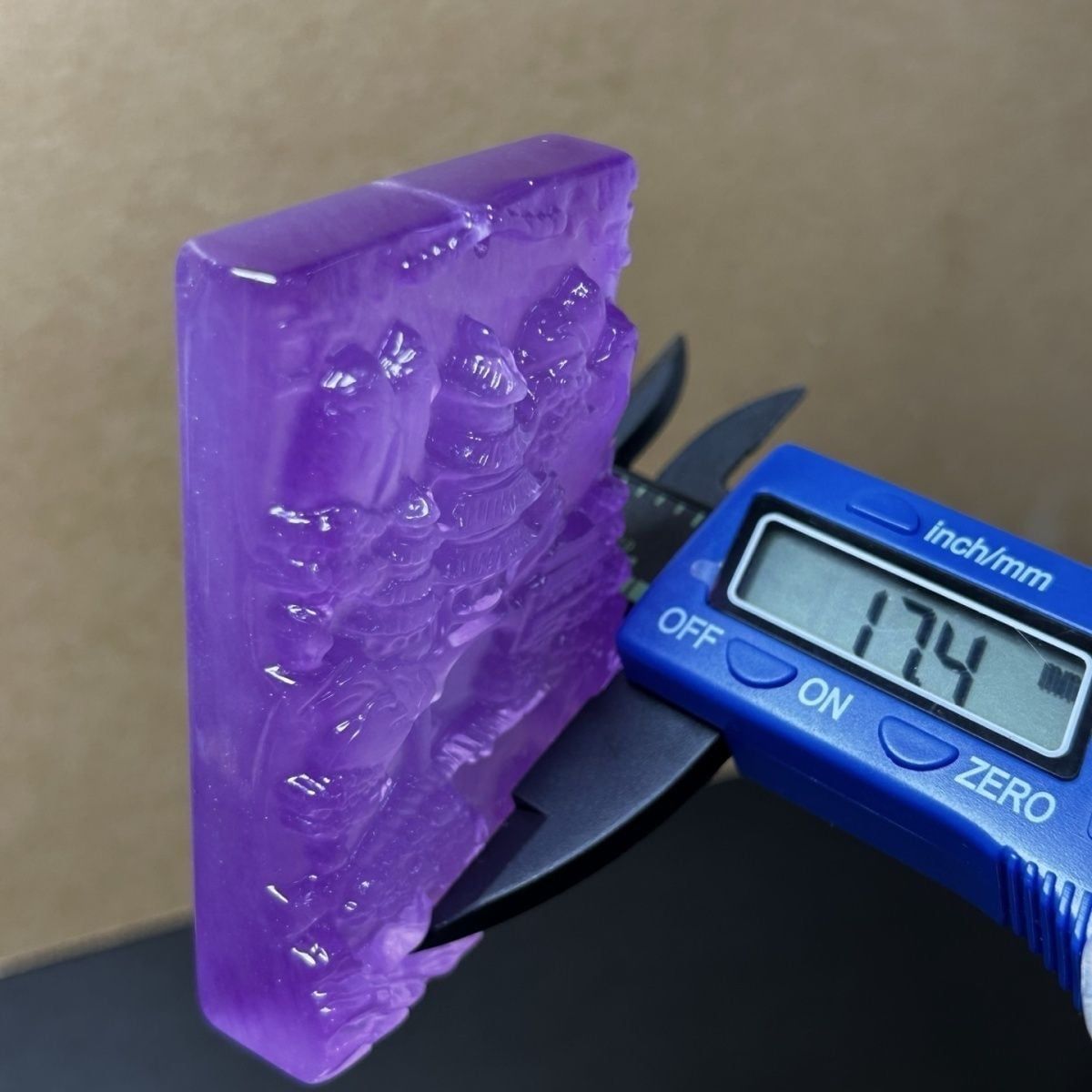  MẶT DÂY TRUYỀN  NGỌC TÍM VIOLET – ĐIÊU KHẮC SƠN THỦY TINH XẢO BKJECN-9501 