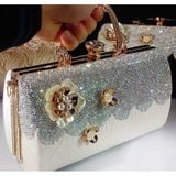  Túi cầm tay da đính pha lê cao cấp sang chảnh BKFAVN-9473 