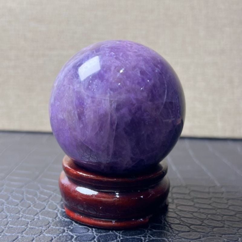  💜 ĐĨA CẦU THẠCH ANH TÍM – ĐƯỜNG KÍNH 6,5 CM 💜 