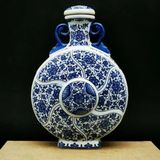  Bình gốm sứ Cảnh Đức Trấn thanh hoa dây sen hai tai BKCECN-10586 