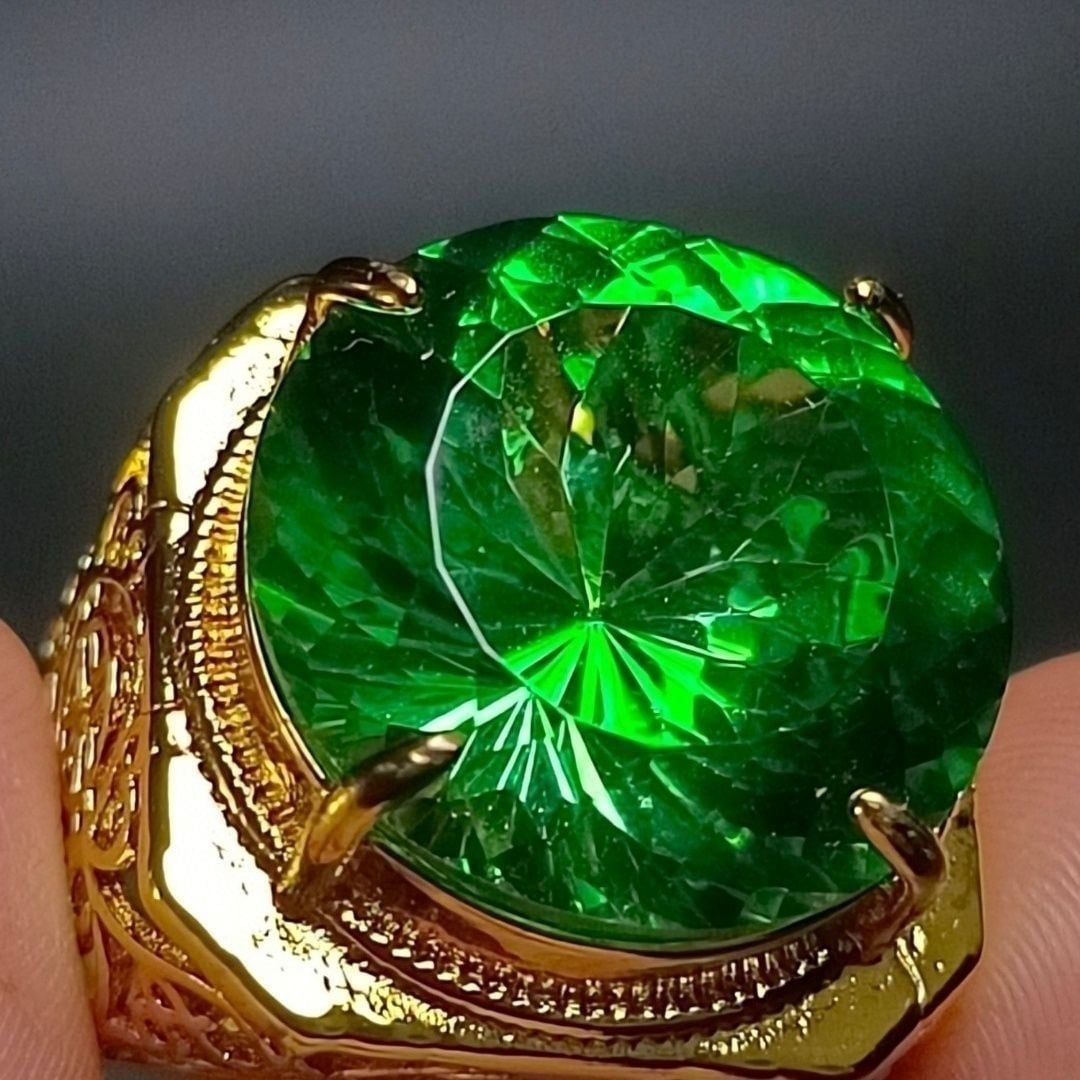  Nhẫn tay nam đính đá nam phi vàng 18 k BKJECN-9515 