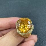  💥 NHẪN NAM TITAN MẠ VÀNG 18K – ĐÍNH ĐÁ NAM PHI MÀU VÀNG 💥 