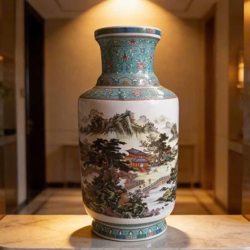  Bình hoa sứ dáng đèn lồng 