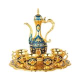  Bộ Ấm Trà Thổ Nhĩ Kỳ Hoàng Gia màu xanh BKMECN-10333 