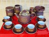  BỘ ẤM CHÉN QUỐC HỘI VIỆT NAM BỌC BẠC GỐM SỨ BÁT TRÀNG BKCECN-10584 