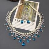  BỘ VÒNG CỔ KHƯỚC TAI NGỌC TRAI XANH PHONG CÁCH VINTAGE – SANG TRỌNG, QUÝ PHÁI 