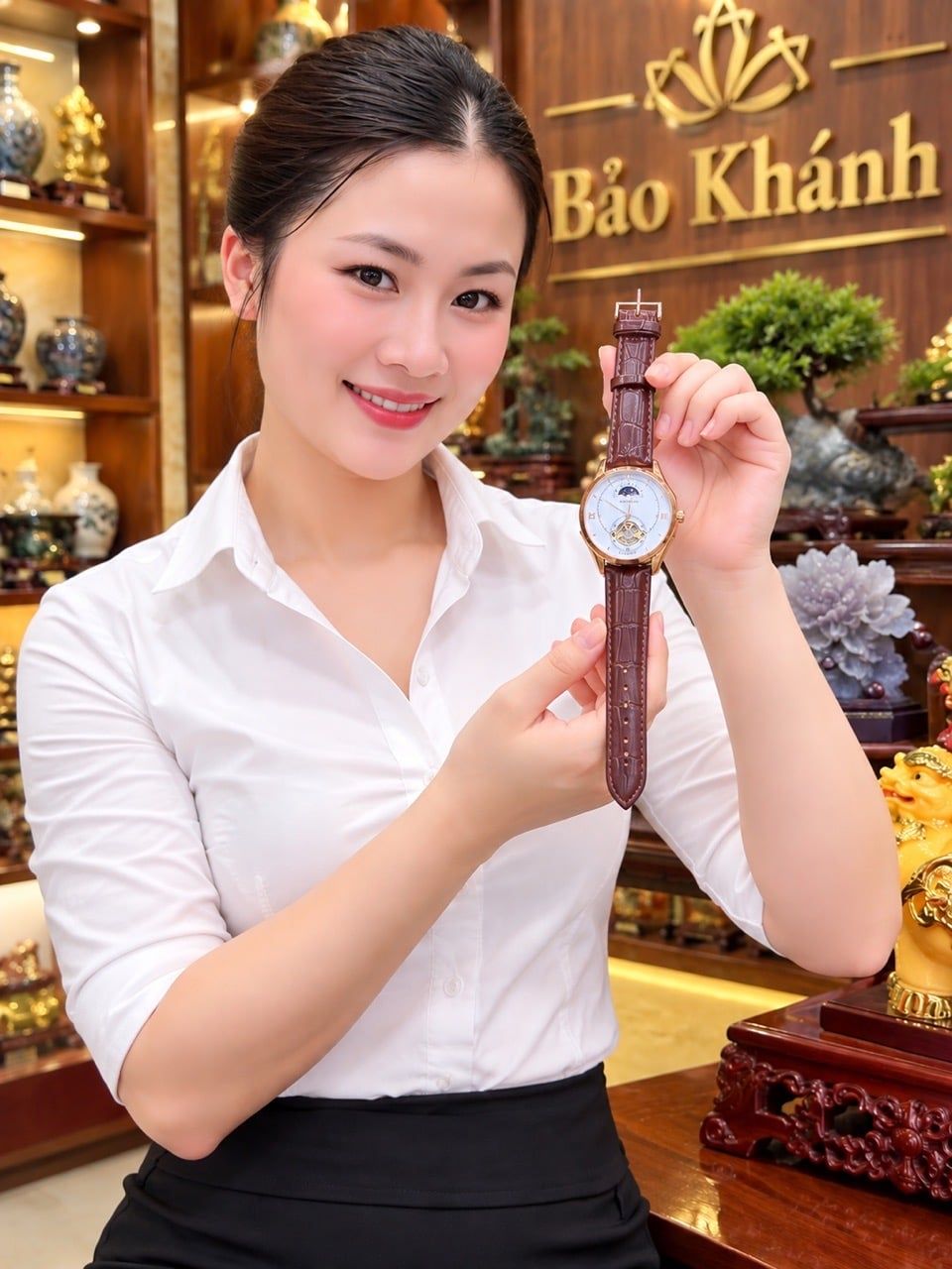  Đồng hồ đeo tay dây da nam cao cấp 