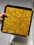  🌳 KHAY TRÀ GỖ MUN KHẢM HOÀNG CHƯƠNG VÂN NU CAO CẤP kt 30* 30 