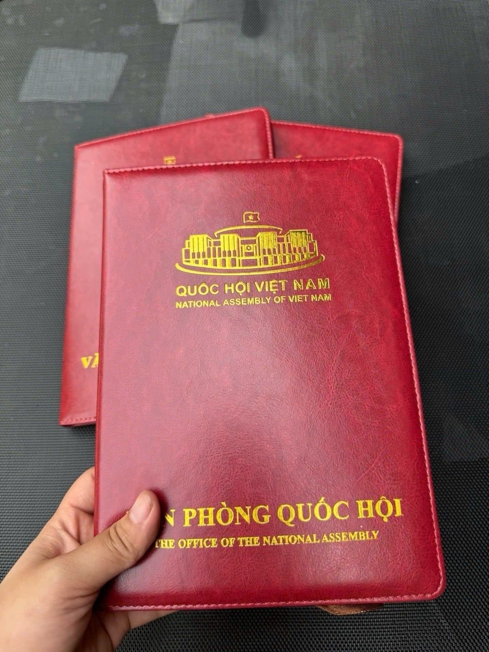  📕 SỔ CÔNG TÁC VĂN PHÒNG CHÍNH PHỦ – BÌA DA NHŨ VÀNG CAO CẤP ✨ 