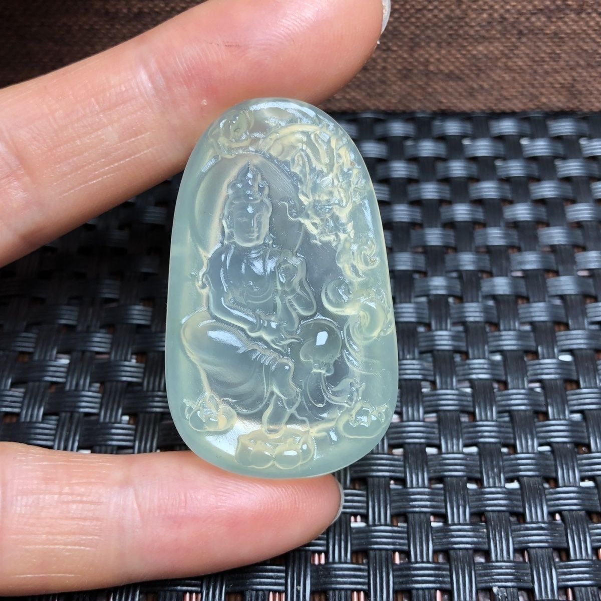  Mặt Dây Chuyền Tượng Phật Quan Âm Bồ Tát Ngọc Phỉ Thúy Tự Nhiên BKJECN-9483 