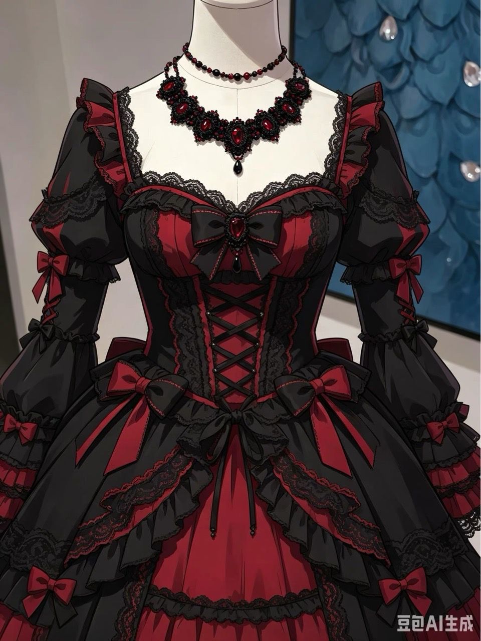  🖤❤️ VÒNG CỔ HẠT ĐEN ĐỎ – PHONG CÁCH DARK GOTHIC 