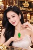  Mặt dây truyền quan âm màu xanh ngọc bích 