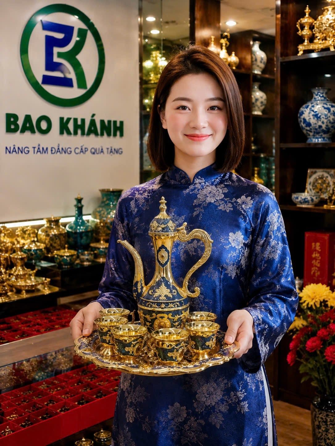  Bộ Ấm Trà Thổ Nhĩ Kỳ Hoàng Gia màu xanh BKMECN-10333 