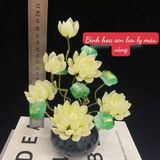  BÌNH HOA SEN LƯU LY TRANG TRÍ LÀM ĐỒ DECOR ĐẸP 