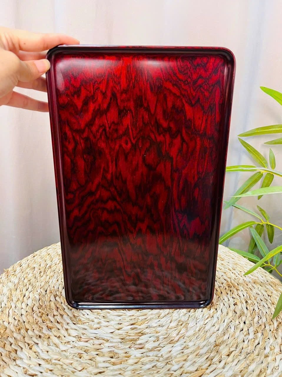  Khay trà gỗ Hồng Toan nguyên khối 
