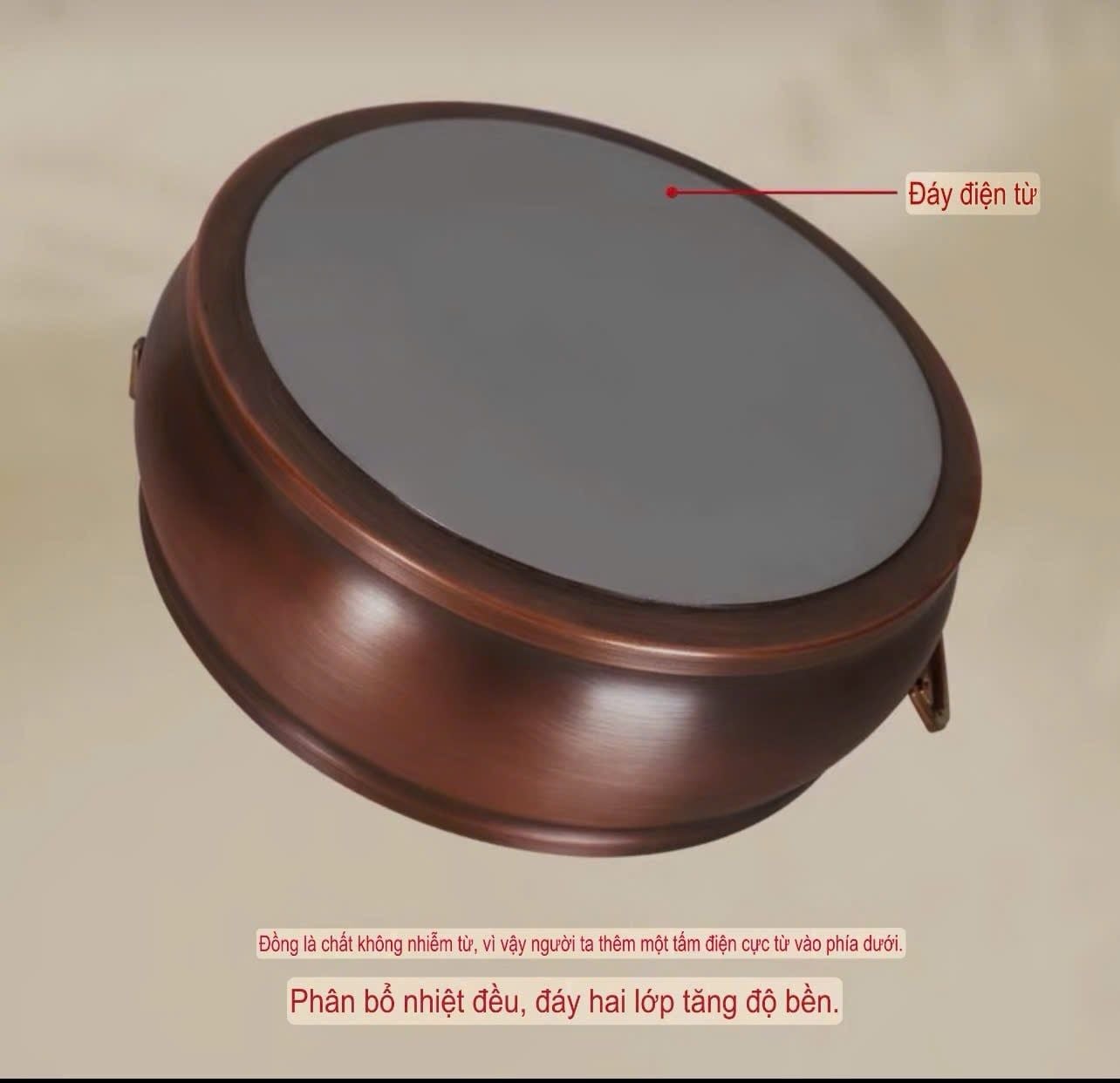 NỒI LẨU ĐỒNG NGUYÊN CHẤT ĐÁY PHẲNG BKMECN-10371 