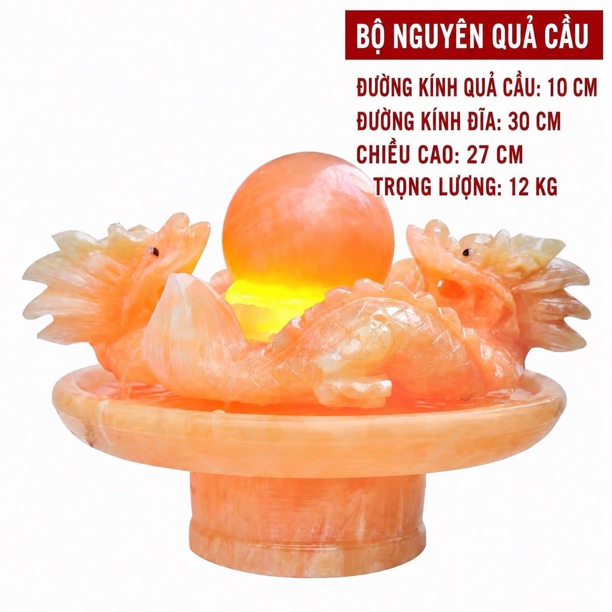  Phong thủy luân đá hoàng long hình rồng BKSTCN-9649 