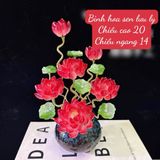  BÌNH HOA SEN LƯU LY TRANG TRÍ LÀM ĐỒ DECOR ĐẸP 