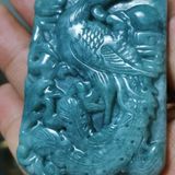  Mặt ngọc điêu khắc hình chim phượng hoàng gia 