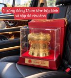  Trống đồng dát vàng in Thủ Tướng Lê Minh Hưng tặng 