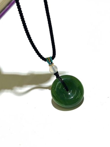  Mặt dây đồng điếu ngọc bích  Kt : 2,6 cm 