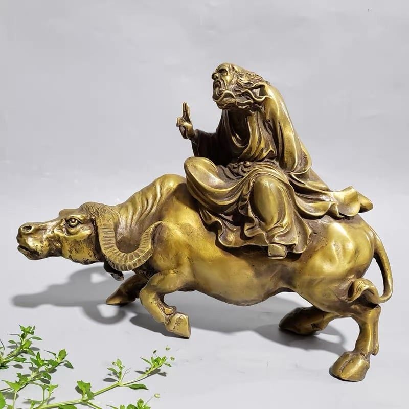 🐂 TƯỢNG LÃO TỬ CƯỠI TRÂU BẰNG ĐỒNG – ĐẬM CHẤT CỔ PHONG PHƯƠNG ĐÔN 