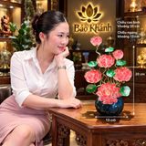  BÌNH HOA SEN LƯU LY TRANG TRÍ LÀM ĐỒ DECOR ĐẸP 