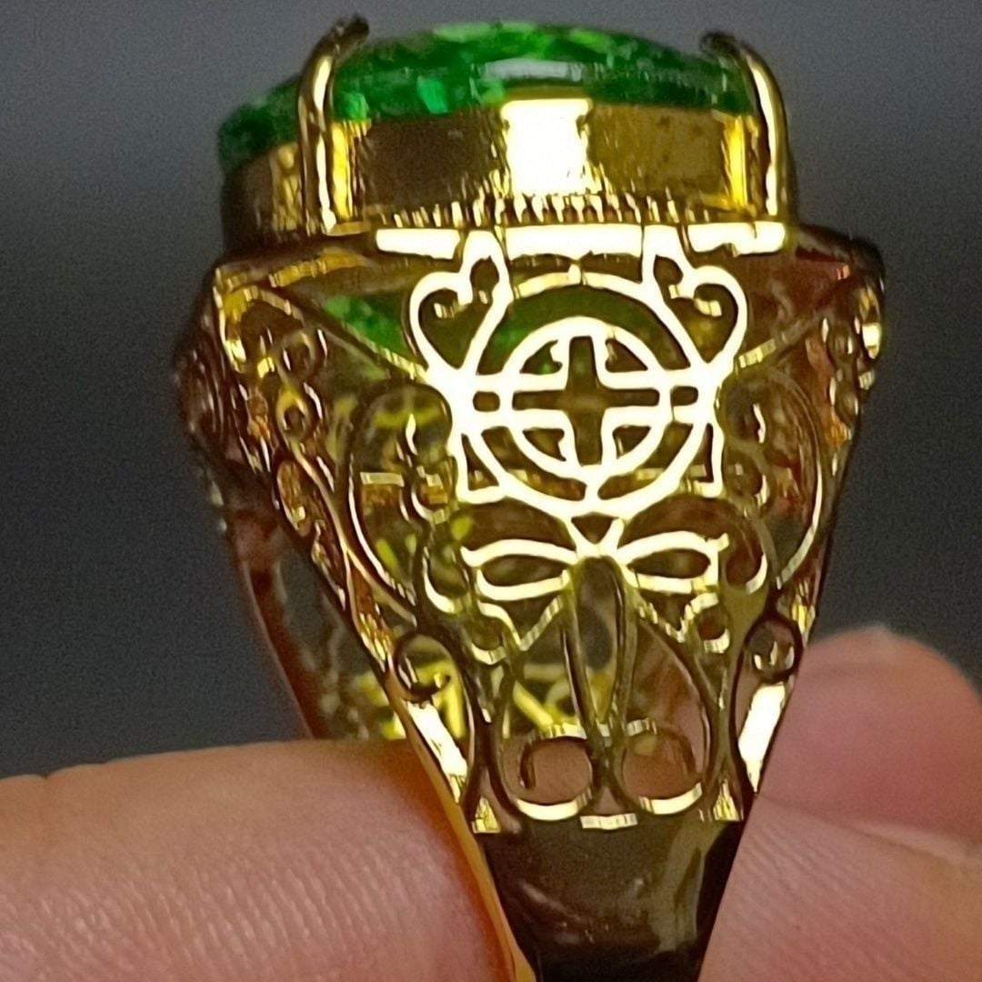  Nhẫn tay nam đính đá nam phi vàng 18 k BKJECN-9515 