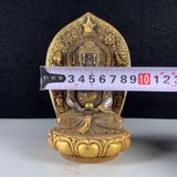  Tượng Phật Lưu Ly Vẽ Màu Có Hào Quang – Đồ Sưu Tầm Cổ 