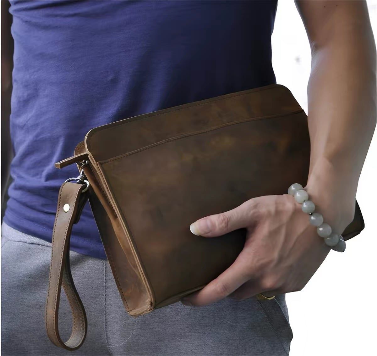  Túi cầm tay nam da ngựa BKFAVN-9468 