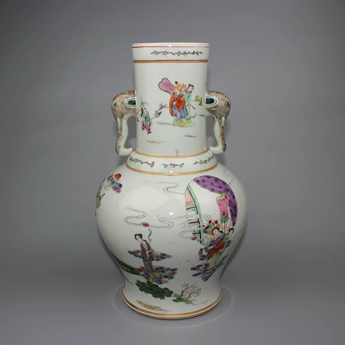  Bình gốm sưu tầm thời nhà Thanh cao 39 cm 
