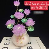  BÌNH HOA SEN LƯU LY TRANG TRÍ DECOR CỰC ĐẸP 